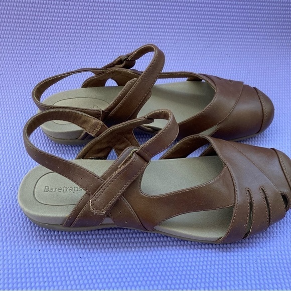 Baretraps Women’s ALICITY Strappy Brown Mary Jane Sling Back Shoes Sandals 10W - Picture 1 of 7
